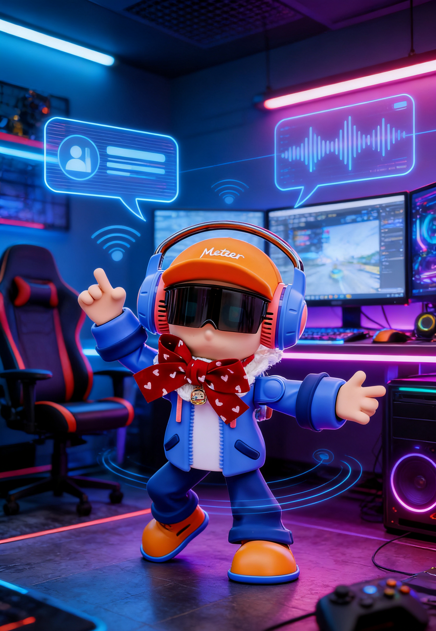 Meteer Dancing Buddy AI Desktop Robot - Interactive Voice Chat Companion