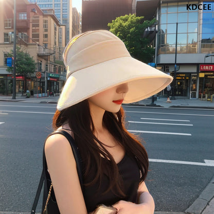 Wide-Brim UV Sun Visor Hat