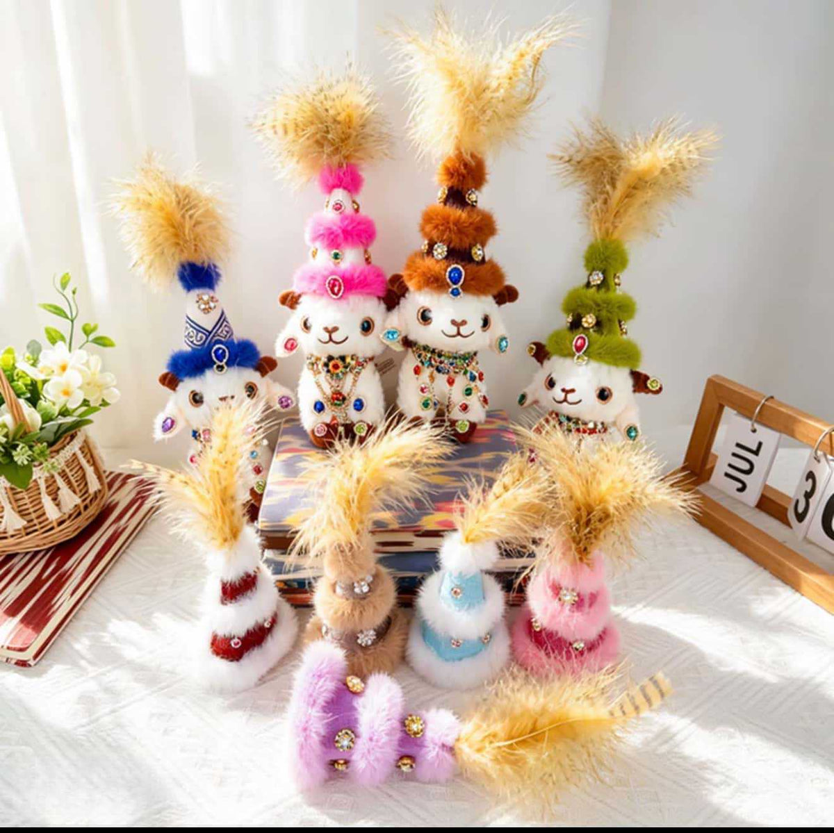 Xinjiang Little Sheep plush keychain - detail view